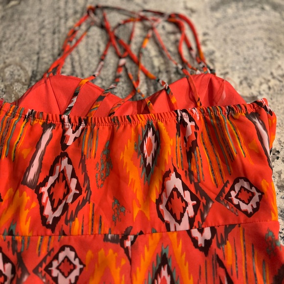 Emerald Sundae Orange/Multi colored dress Size 7 - Picture 3 of 5